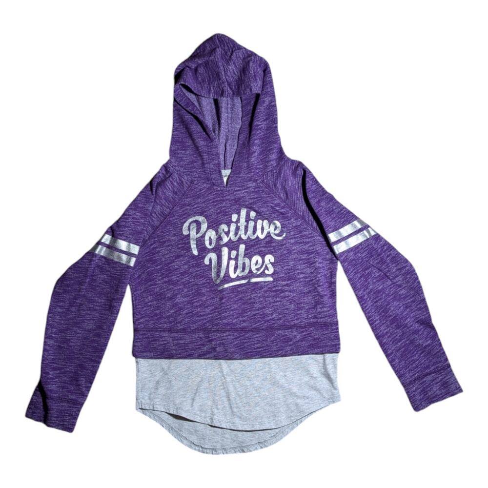 Danskin Girl's Purple Hoodie Size  Positive Vibes M 7-8